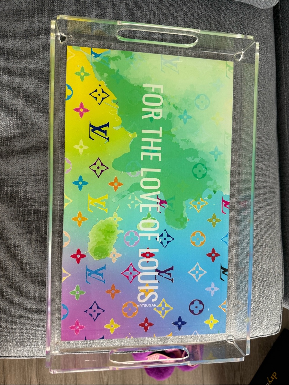 Colorful 'For The Love Of Louis' Decorative Tray